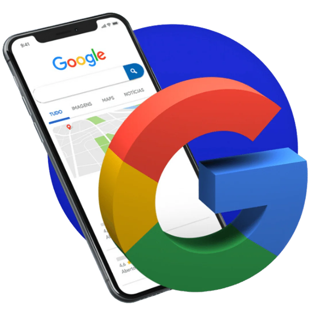 Google Meu Negócio no celular — ilustração